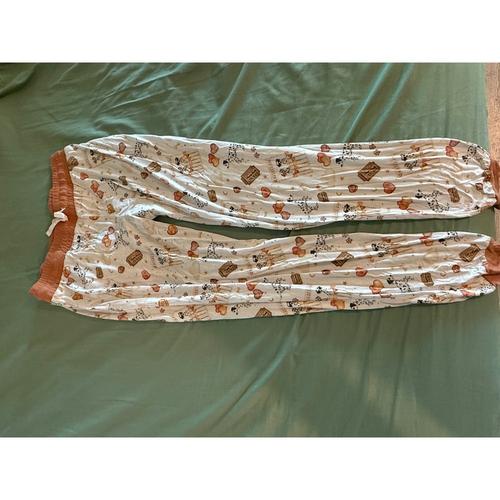 Blake + Rae Dalmatian Kissing Booth Bamboo Viscose Pajama Jogger Pants Small